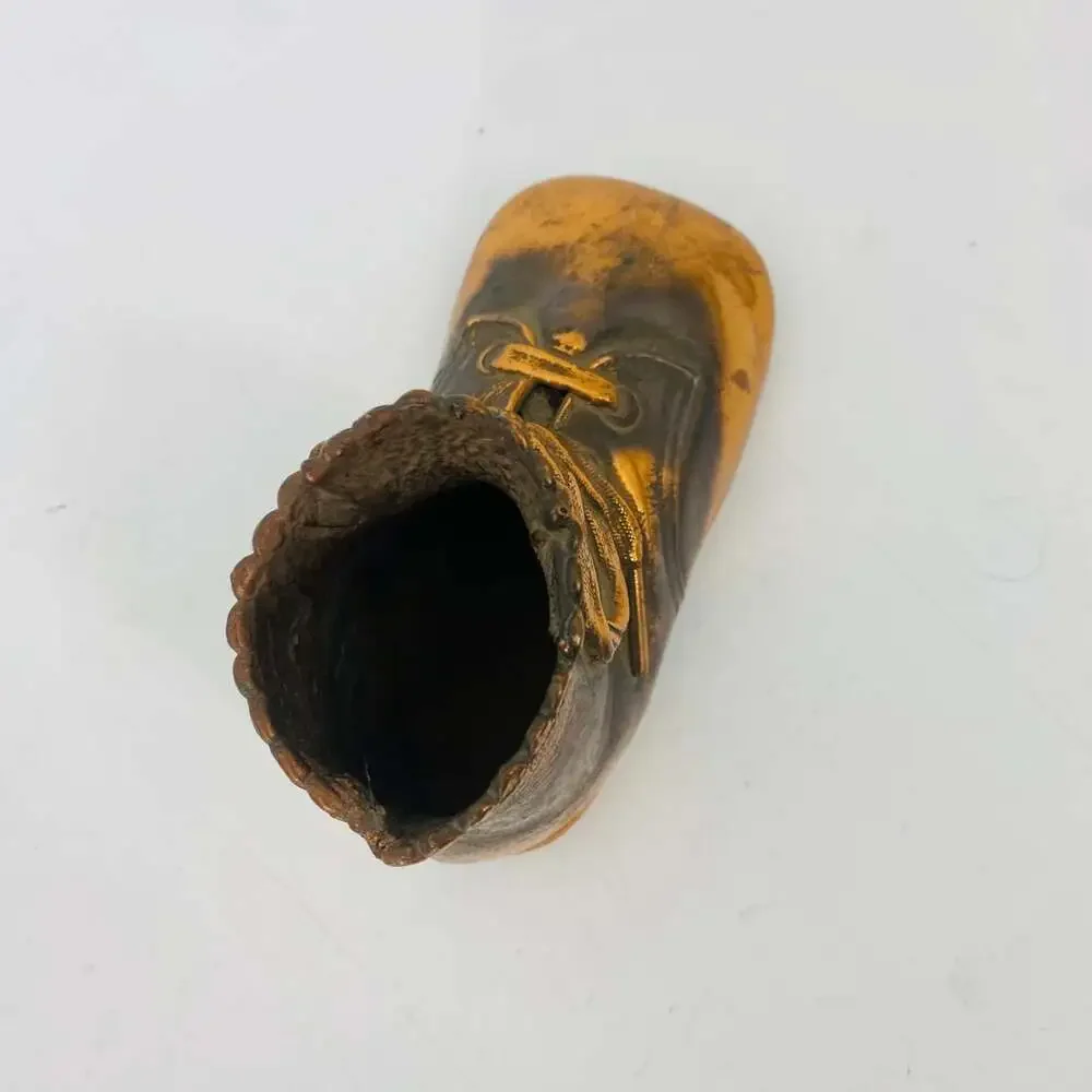 Vintage Bronzed Copper Baby Shoe 4